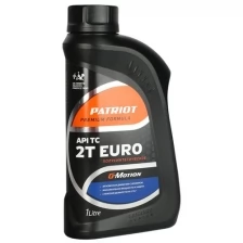 Масло моторное полусинтетическое Patriot G-Motion 2Т Euro, 1 л