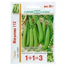Семена Горох 1+1 "Жегалова 112", сахарный , 25 г (2 шт)