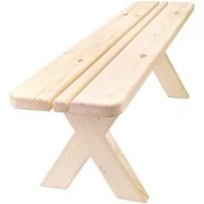 Скамейка деревянная 1 метр из массива Вологодской сосны люкс. Для сада / дома / бани /сауны