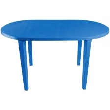 Стол овальный пластиковый 130-0021, 1400х800х710мм, цвет синий
