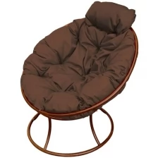 Кресло m-group папасан мини без ротанга коричневое, коричневая подушка