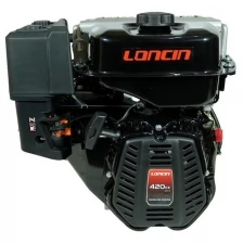 Двигатель бензиновый Loncin LC190FA (A type) D25 5А (лодочная серия, 15л.с., 420куб.см, вал 25мм, ручной старт, катушка 5А)