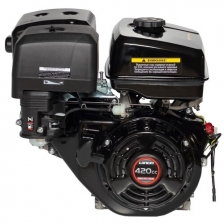 Двигатель бензиновый Loncin G420F (A type) D25 5А (15л.с., 420куб.см, вал 25мм, ручной старт, катушка 5 Ампер)