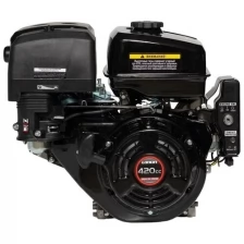 Двигатель бензиновый Loncin G420FD (A type) D25 5A (15л.с., 420куб.см, вал 25мм, ручной и электрический старт, катушка 5 Ампер)