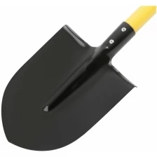Лопата штыковая ЛУ с желтым металлизированным черенком и V-p
