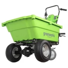 Тележка садовая трехколесная Greenworks 40V G40GC 7400007 самоходная, 100 кг