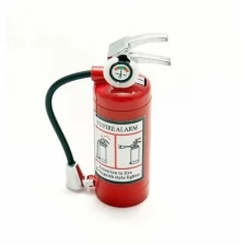 Зажигалка газовая "Огнетушитель" с фонариком, пьезо, 8 см