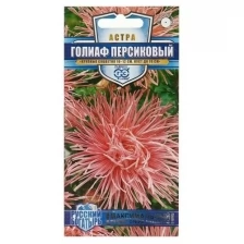 Семена цветов Астра "Голиаф персиковый", однолетняя, серия Русский богатырь, 0,3 г