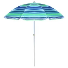 Зонт пляжный "Модерн" с механизмом наклона, серебряным покрытием, d=150 cм, h=170 см, цвета микс