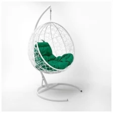 Подвесное кресло кокон Капля зелёная подушка, стойка 6756077 .