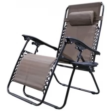 Кресло -шезлонг Фиеста Премиум арт.CK-175-A черный коричневый, "Garden story"