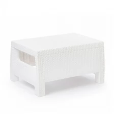Стол"Ротанг", 76,5х57х42 см, цвет белый Альтернатива 3569624 .