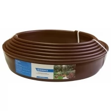 Пластиковый садовый бордюр ANMAKS Кантри коричневый, длина 10000 мм, высота 110 мм, арт. 82401-К