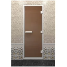 Дверь для бани Хамам бронза матовая. 1900х700 мм
