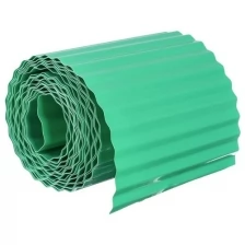 Greengo Лента бордюрная, 0.2 ? 9 м, толщина 0.6 мм, пластиковая, гофра, зелёная