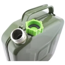 Канистра алюминиевая для ГСМ 10 л. зеленая / Канистра для бензина / Канистра для горючего / Канистра для жидкости