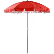 Пляжный зонт, 2,35 м, с клапаном, с наклоном (красный), в чехле