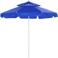 Пляжный зонт, 2,15м, ткань, бахрома (синий) в чехле