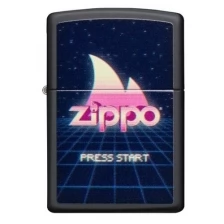 ZIPPO Zippo Flame, с покрытием Satin Chrome™, латунь/сталь, серебристая, 38x13x57 мм