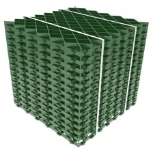 Решетка газонная для организации парковки на газоне Gidrolica Eco Pro пластиковая зеленая, в упаковке 14 штук модулей для покрытия 5 м.кв.
