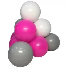 Комплект шариков Розовый бриз (150 шт: розовый, серый, и белый) для сухого бассейна
