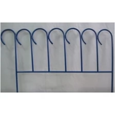 Заборчик декоративный металлический "Зиг-заг" 4 секции (синий)