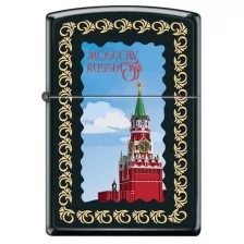 Зажигалка Zippo 218 Moscow Kremlin framed Black Matte