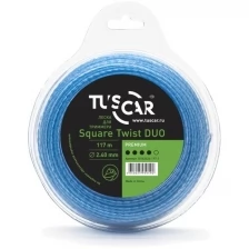 Леска для триммера TUSCAR Square Twist DUO Premium, 2.40мм* 59м