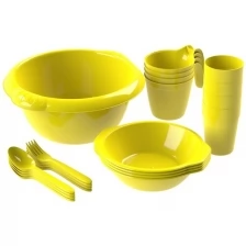 Набор посуды для пикника "Праздничный" (4 персоны, 21 предмет)
