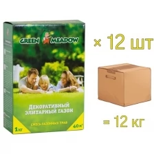 Семена газона Декоративный Элитарный GREEN MEADOW, 1 кг х 12 шт (12 кг)