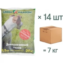 Семена газона быстровосстанавливающегося GREEN MEADOW, 0,5 кг х 14 шт (7 кг)