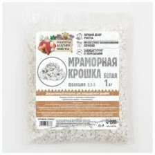 Мраморная крошка "Рецепты Дедушки Никиты", отборная, белая, фр 2,5-5 мм , 1 кг