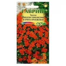 Семена цветов Бархатцы "Карина оранжевая", тонколистные, 0.05 г, 2 шт.