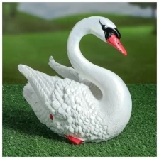 Premium Gips Садовая фигура "Лебедь", перламутровая, гипс, 24х16х24 см