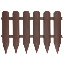 Забор декоративный Протэкт Штакетник 25x240 см, пластик, цвет коричневый