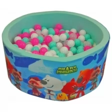 HOTENOK сухой бассейн с шариками МиМиМишки - синий с мятным 2 (200 штук)