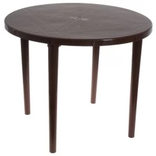 Стол круглый пластиковый 130-0022, диаметр 900мм, цвет шоколад