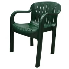 Кресло пластиковое Летнее 110-0005, 610х480х810мм, цвет синий