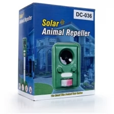Ультразвуковой отпугиватель животных DC-036 (собак, кошек, домашнего скота, диких животных, грызунов, птиц) на солнечных батареях