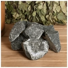 Камень для бани "Дунит" колотый, коробка 20 кг 1424854