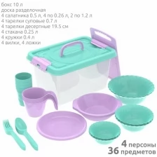 Набор посуды для пикника из 36 предметов на 4 персоны АП181