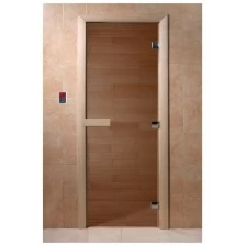 Дверь для бани и сауны стеклянная"Бронза" 190 x 70 см, 8 мм./В упаковке шт: 1