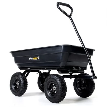 Тележка садовая на 4 колесах Westman 250, самосвал с легкой выгрузкой